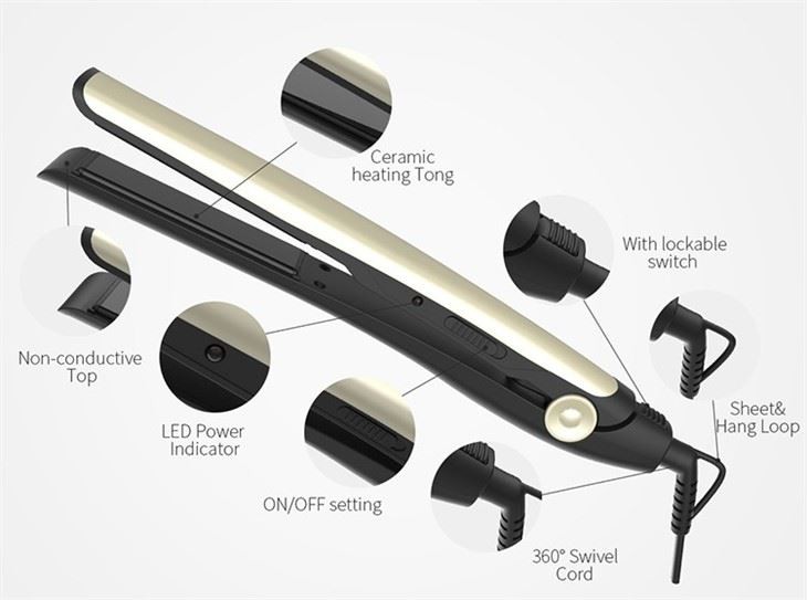 Ceramic LED Hair Straightener